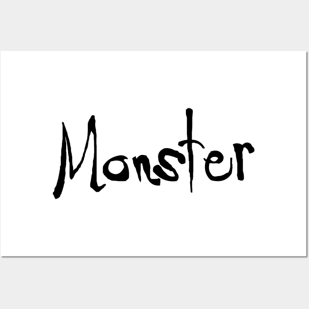 Monster (black text) couples shirt Wall Art by bengman